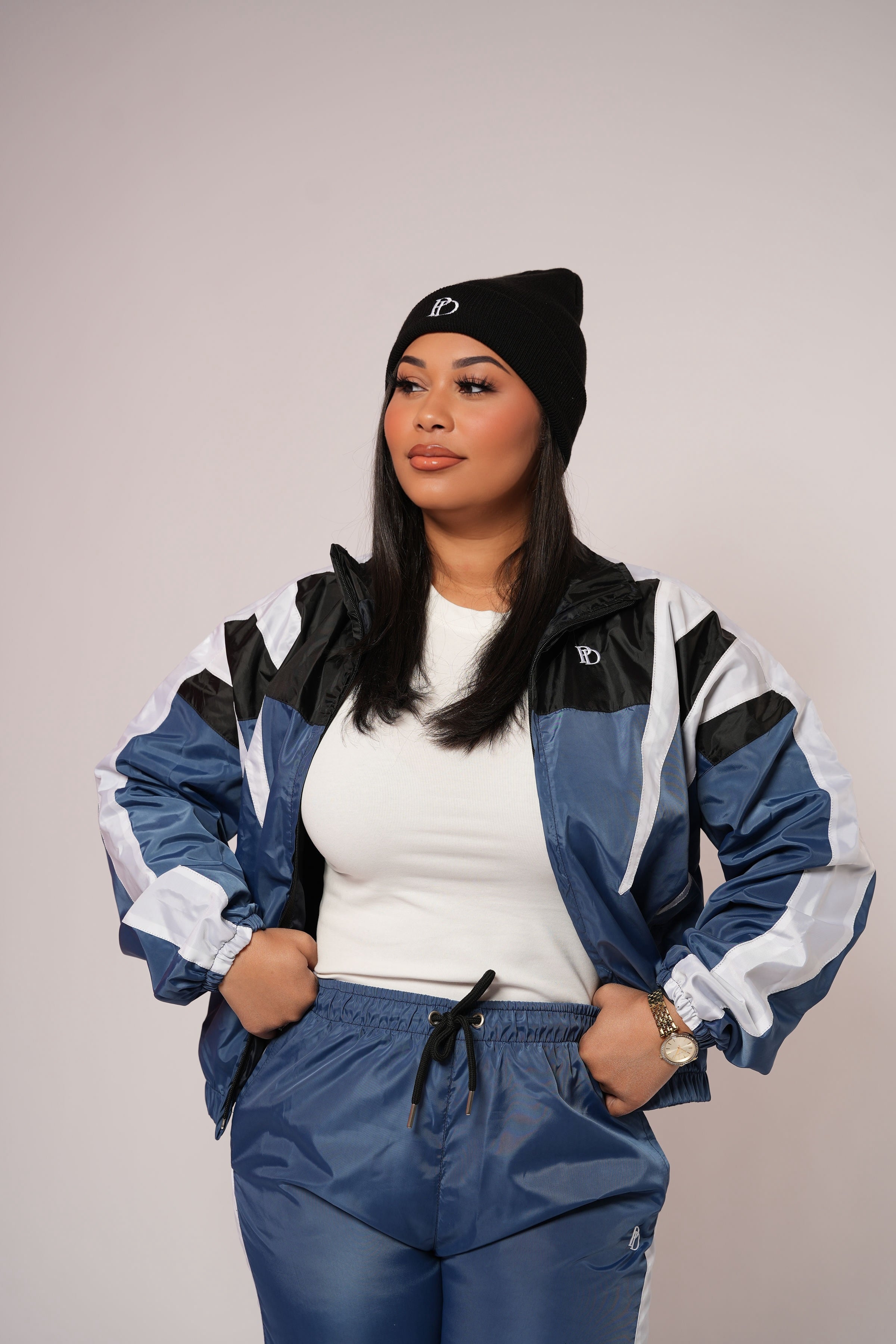 Pretty Drip Aura Blue Windbreaker Jacket