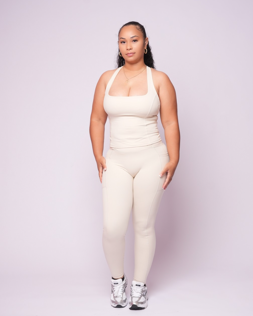 SoftBalance™ Racerback Tank – Vanilla Cold Foam