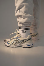 PD Two Lines Half Socks – White