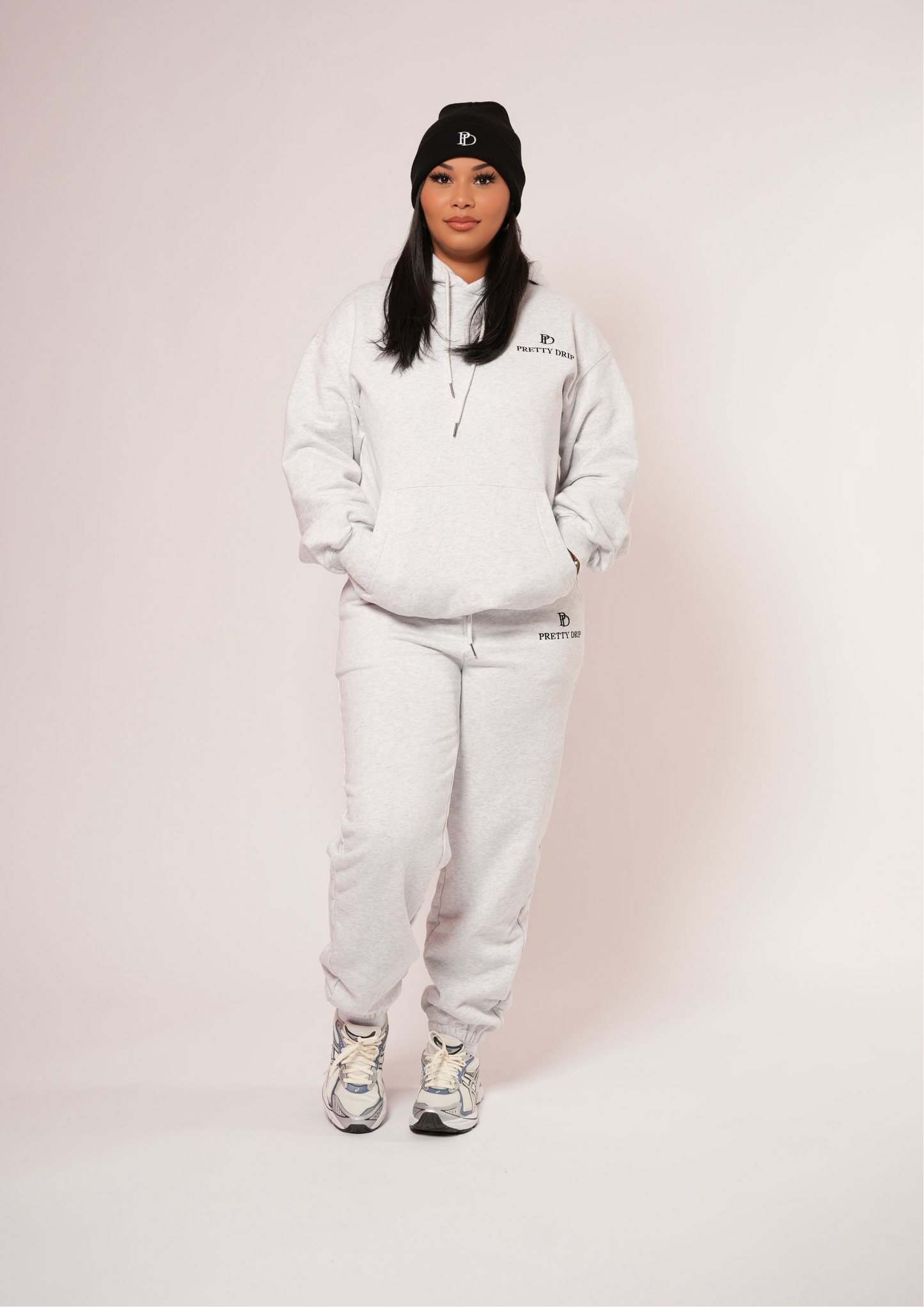 Classic Cozy Sweatsuit Set-Ash Grey