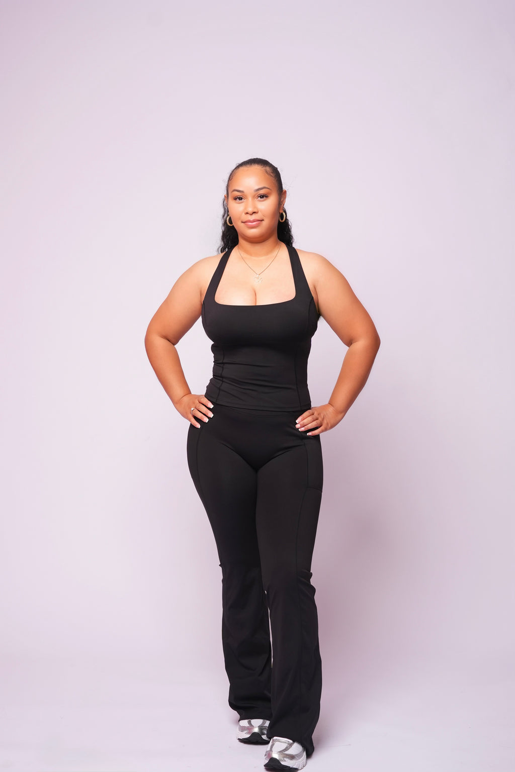 SoftBalance™️ Wide Leg pants- Black Ice
