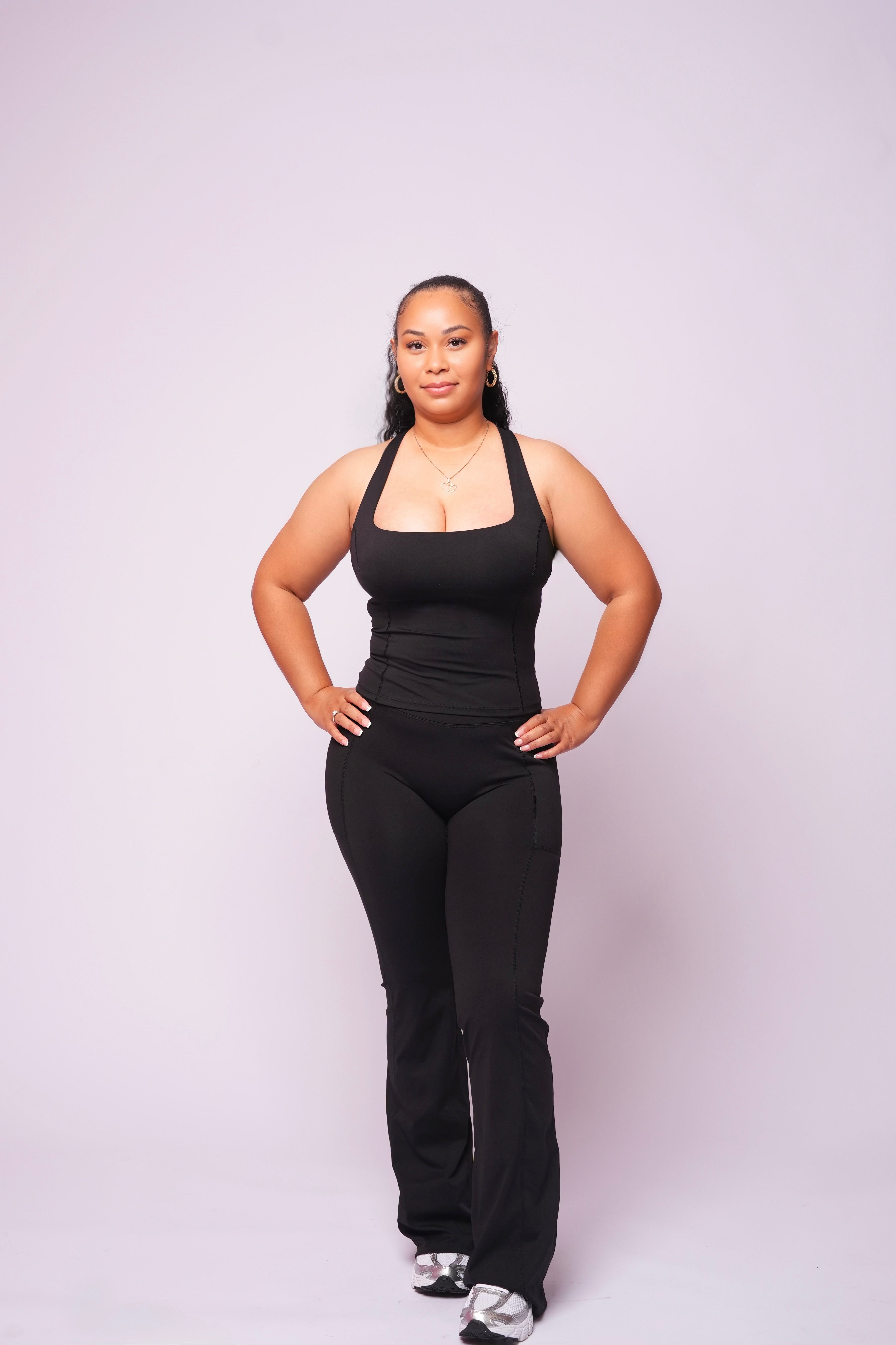 SoftBalance™️ Wide Leg pants- Black Ice