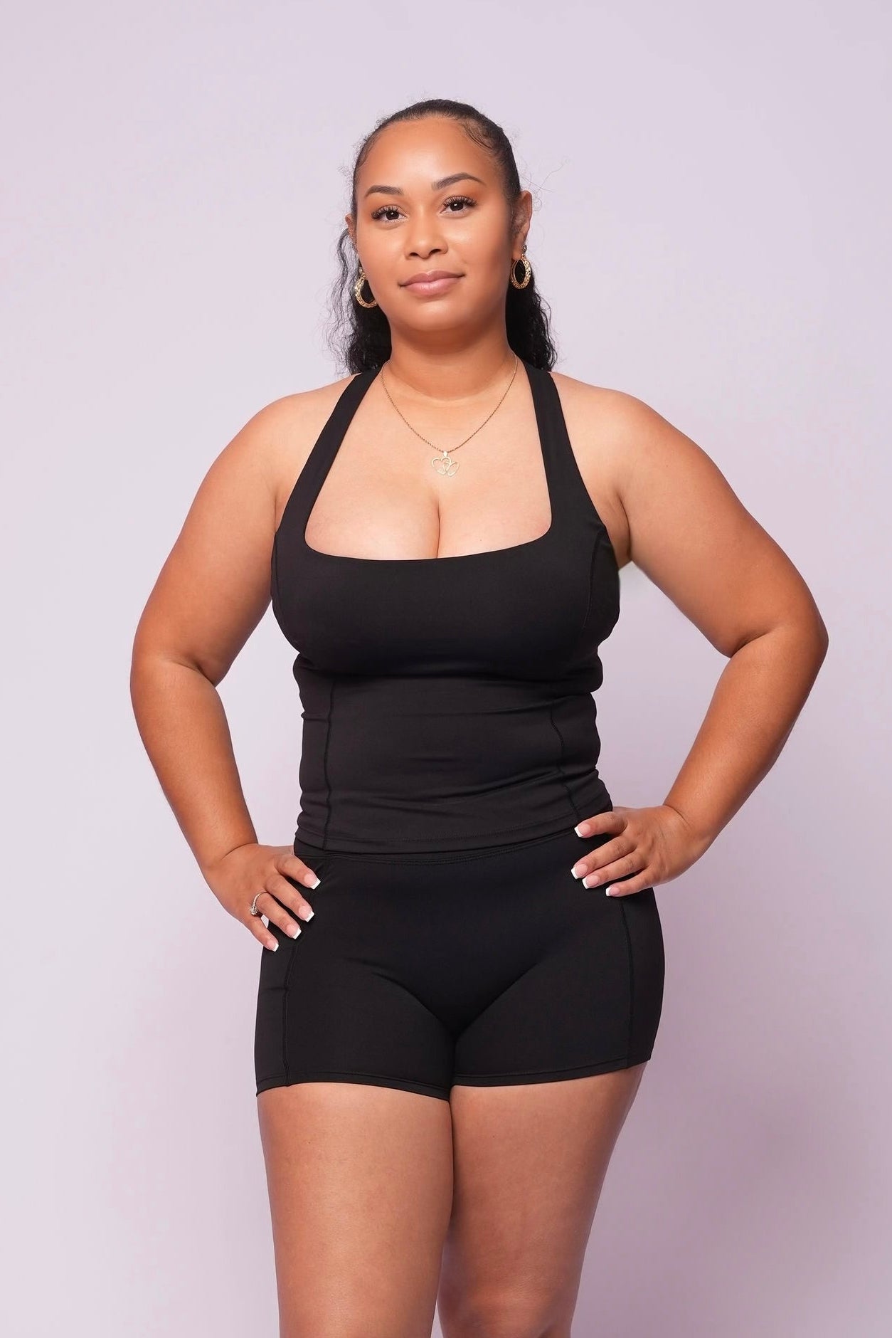 SoftBalance™️ Biker Shorts with Pockets-Black Ice