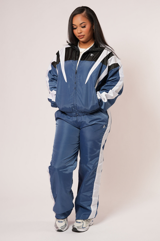 Pretty Drip Aura Blue Windbreaker(Jacket + Pants)