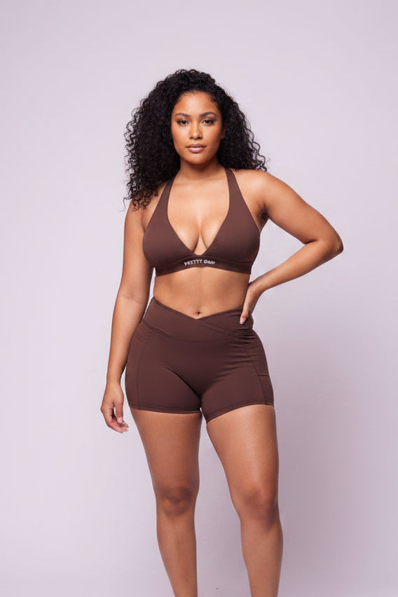 SoftBalance™ Triangle Bralette-Cocoa