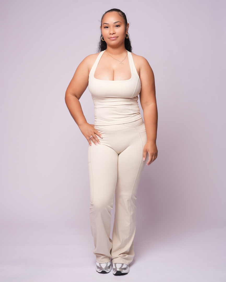 SoftBalance™ Wide Leg Leggings – Vanilla Cold Foam