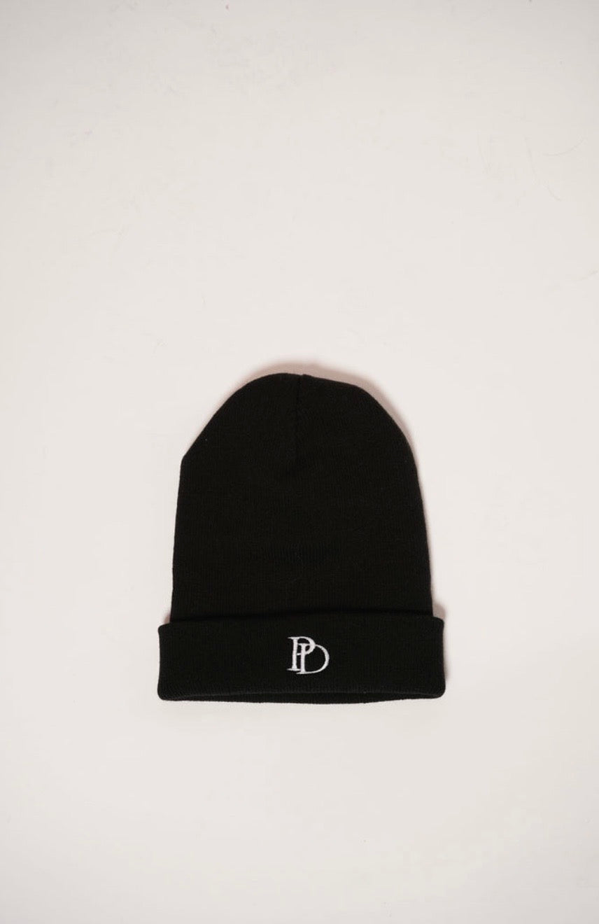 Pretty Drip Black PD Beanie