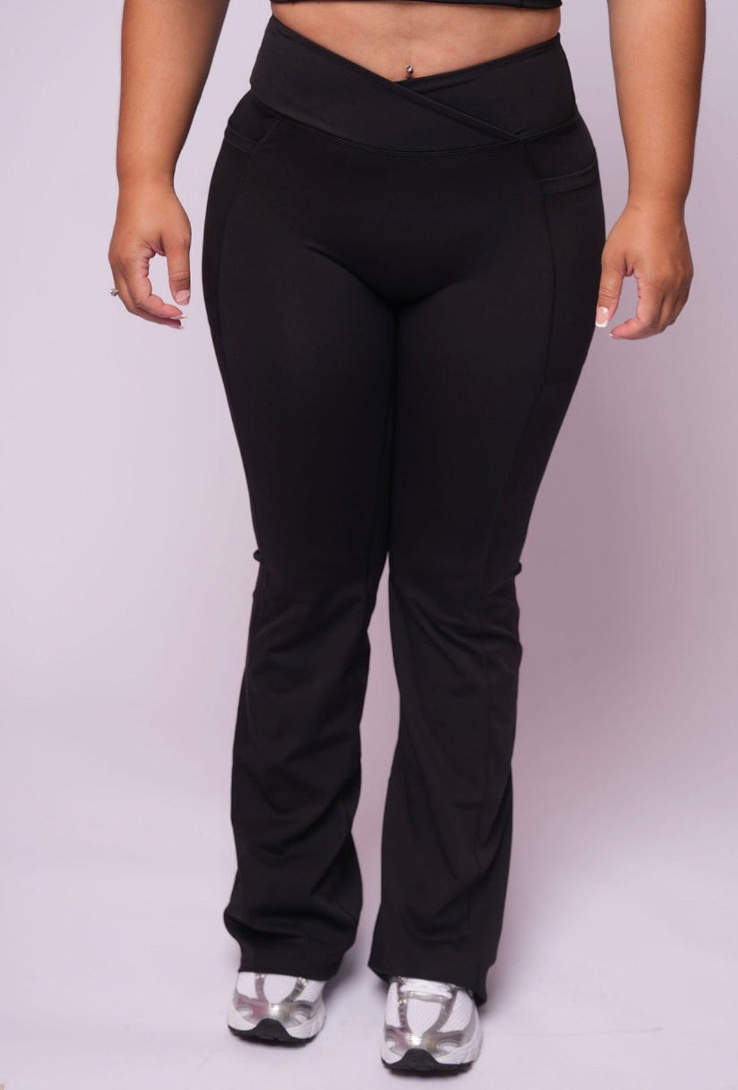SoftBalance™️ Wide Leg pants- Black Ice