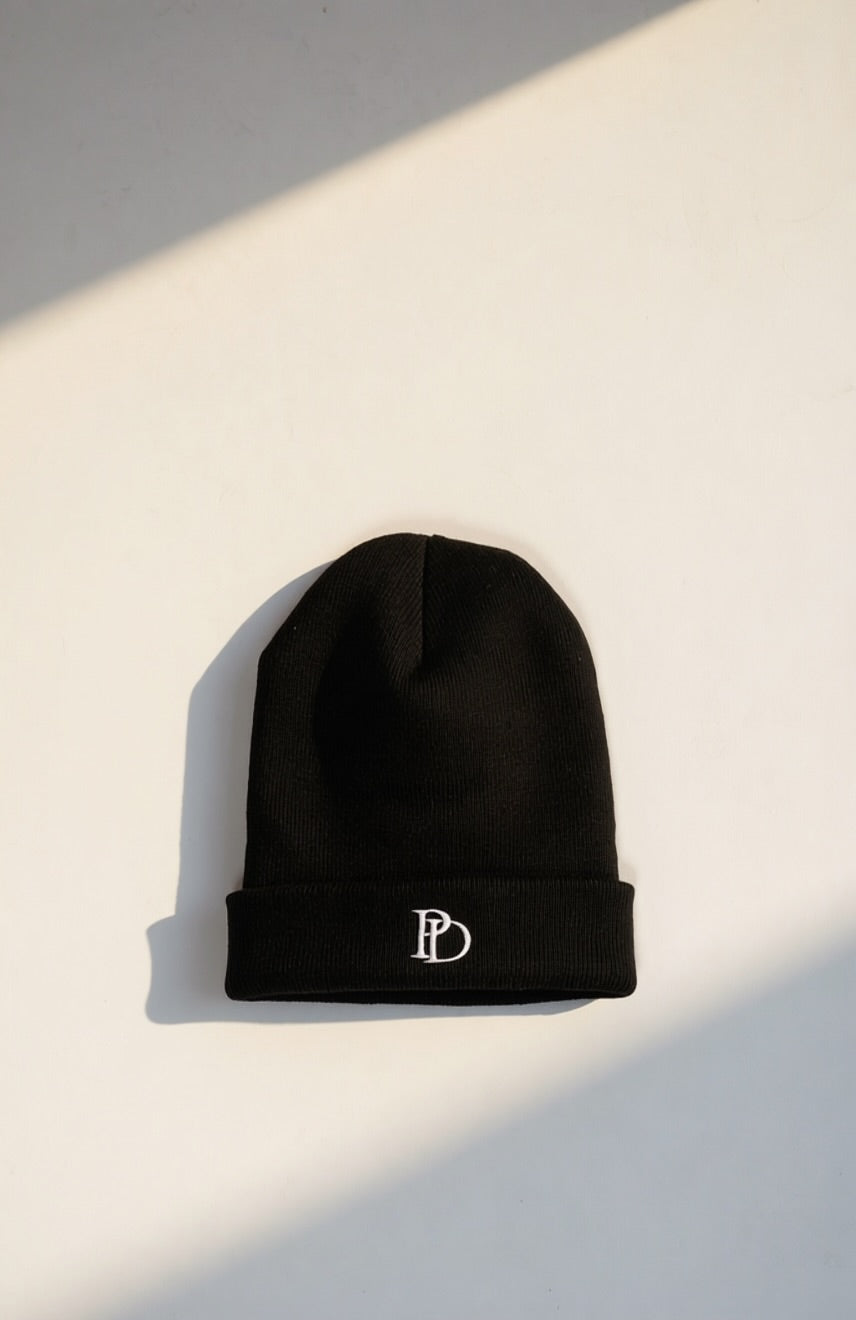 Pretty Drip Black PD Beanie