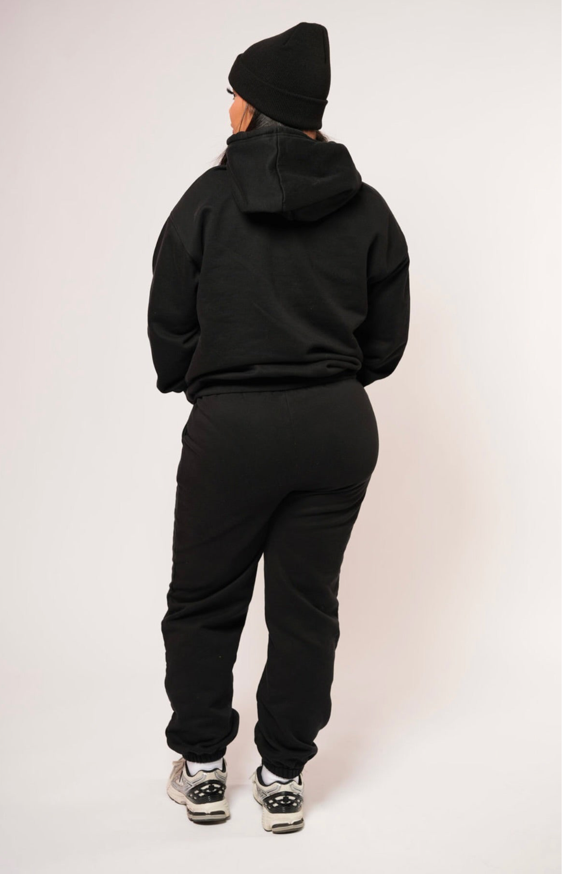 Classic Cozy Sweatsuit Set- Black