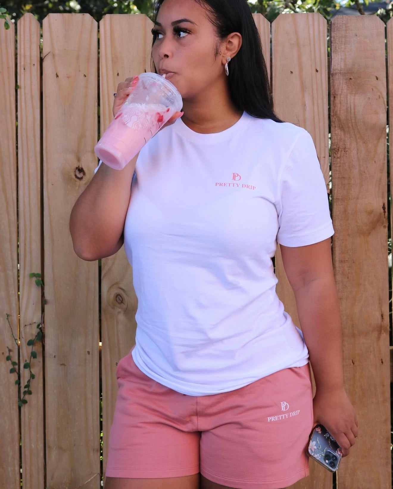 Pretty Drip Side Pocket Signature Logo Tee