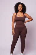 SoftBalance™️-Leggings-Cocoa Chocolate