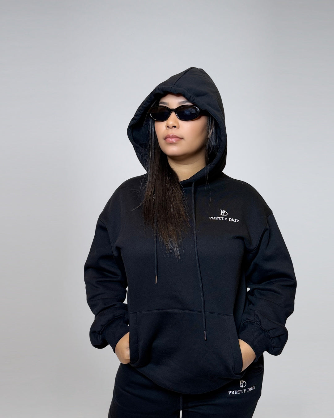 Classic Cozy Sweatsuit Set- Black